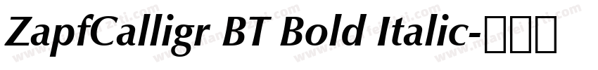 ZapfCalligr BT Bold Italic字体转换